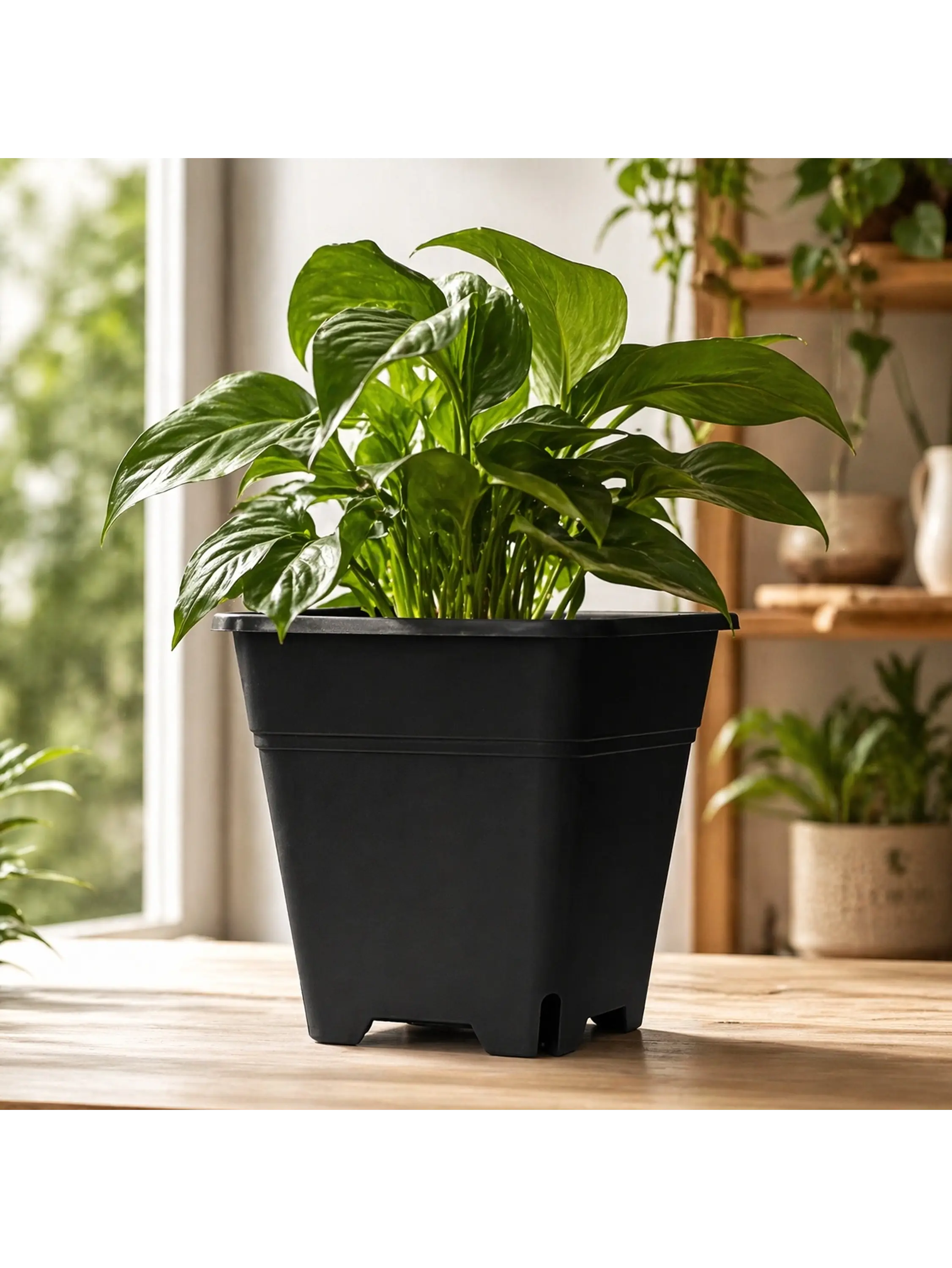 Maceta Profesional Cuadrada Negra medidas variadas- Kasvi 15