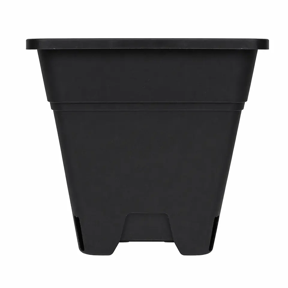 Maceta Cuadrada Negra Kasvi – Plástica para Cultivo Indoor y Outdoor (2 a 11 L) 3