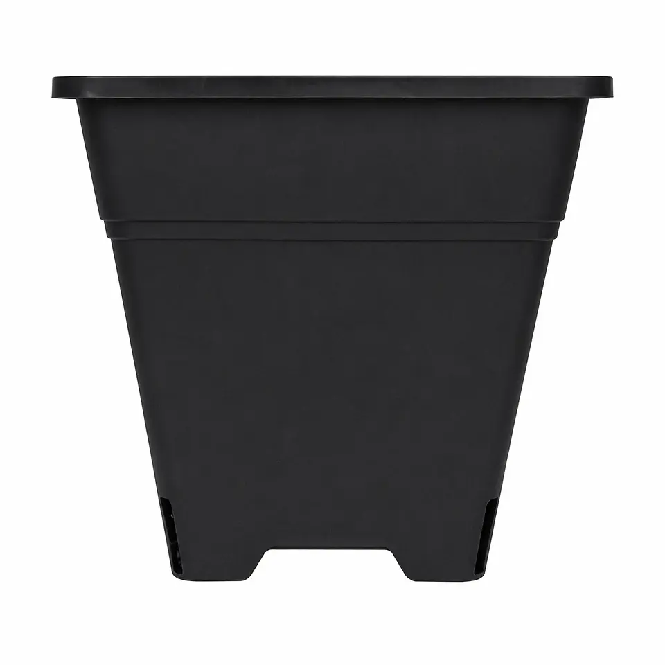 Maceta Cuadrada Negra Kasvi – Plástica para Cultivo Indoor y Outdoor (2 a 11 L) 4