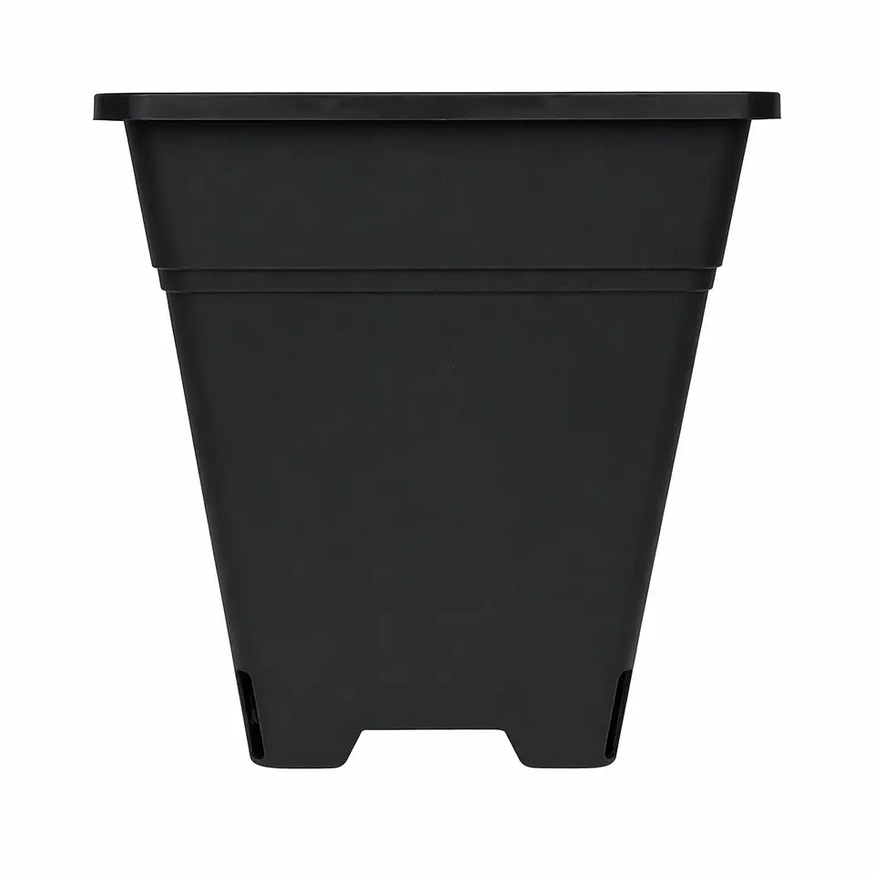 Maceta Cuadrada Negra Kasvi – Plástica para Cultivo Indoor y Outdoor (2 a 11 L) 6