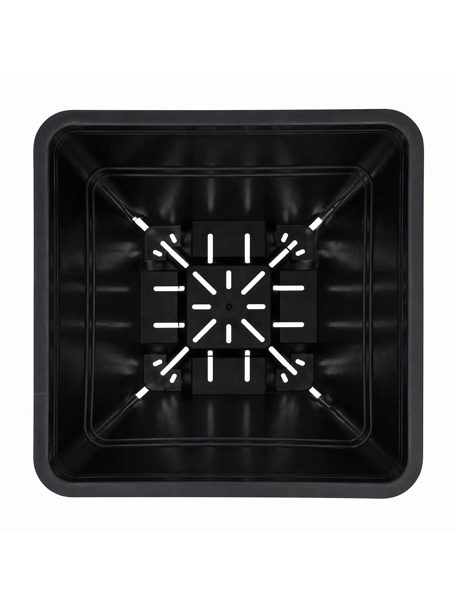 Maceta Profesional Cuadrada Negra medidas variadas- Kasvi 22