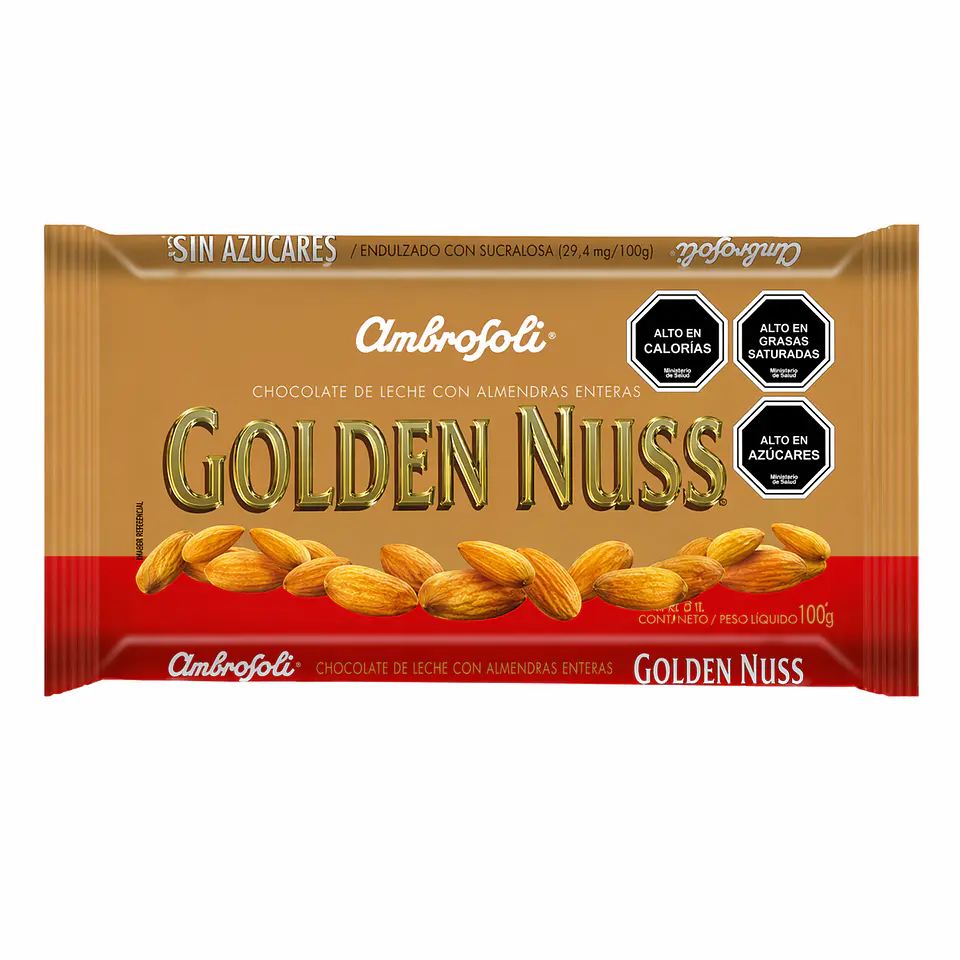 Chocolate con Almendrás Golden Nuss 100gr-Ambrosoli 1