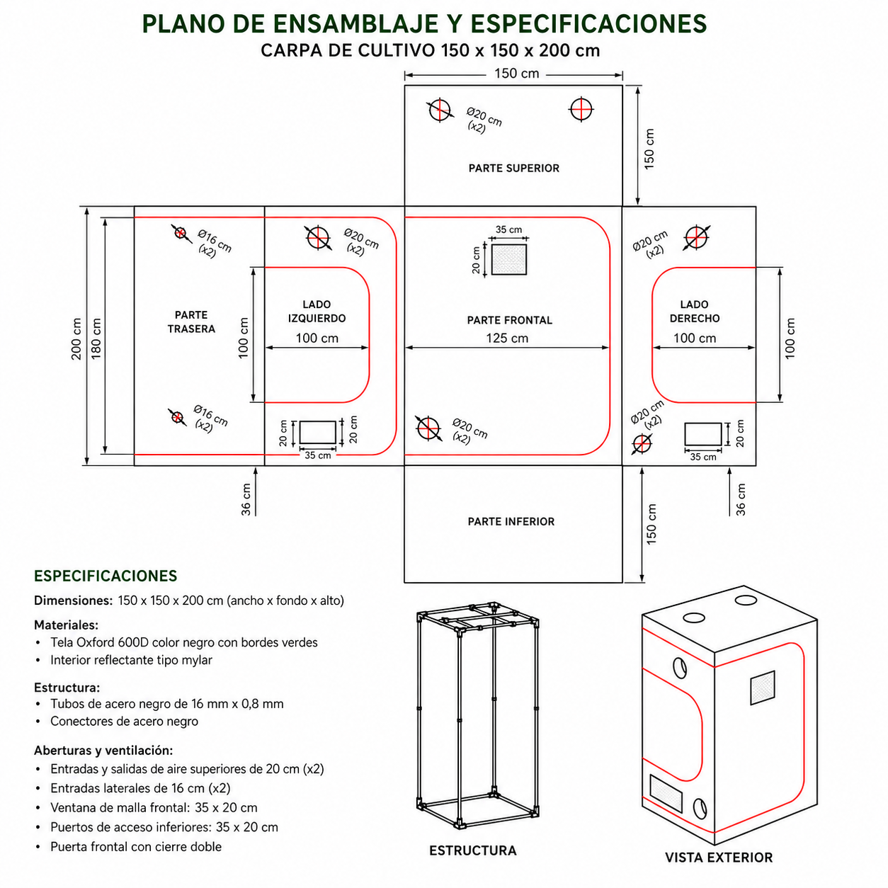 CARPA CROPBOX 150X150X200-KASVI 5