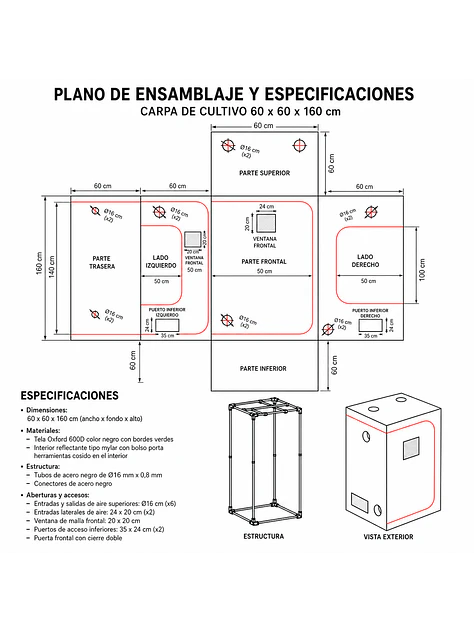 CARPA CROPBOX 60X60X160-KASVI 4