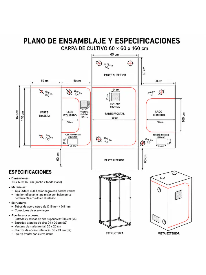 CARPA CROPBOX 60X60X160-KASVI 4
