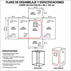 CARPA CROPBOX 80X80X160-KASVI