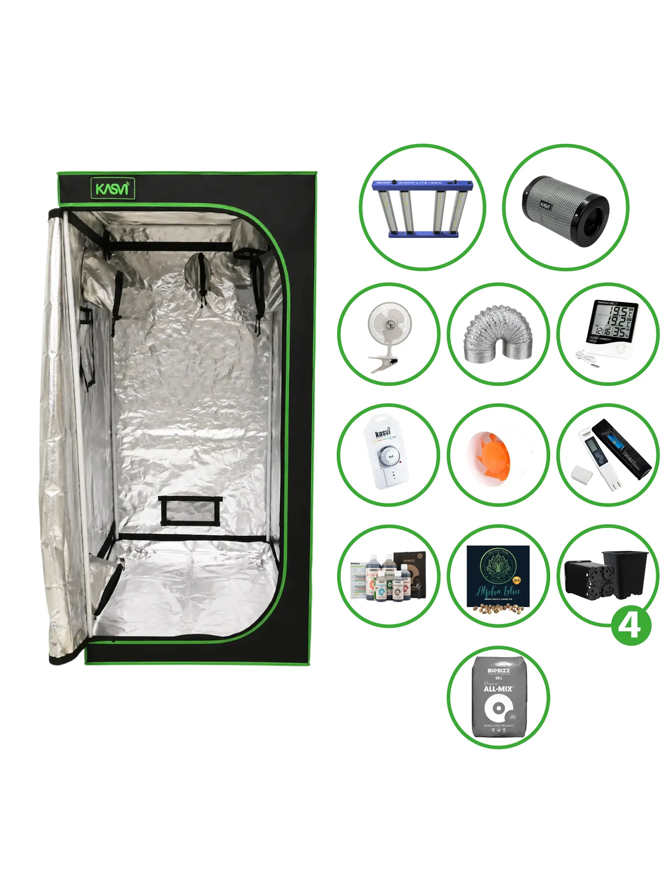 Astro Kit Cultivo 160W 7