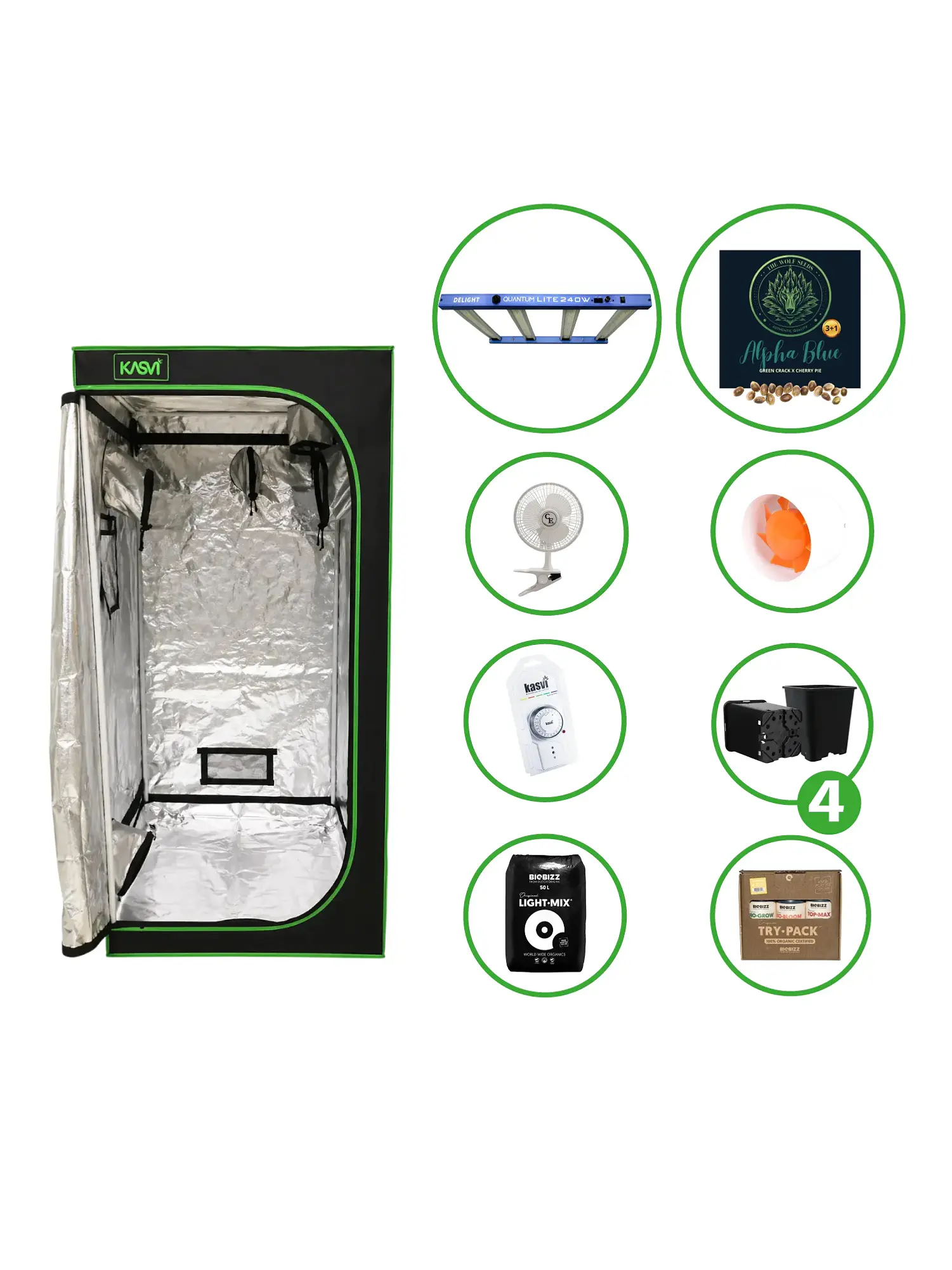 Astro Kit Cultivo 240W 4