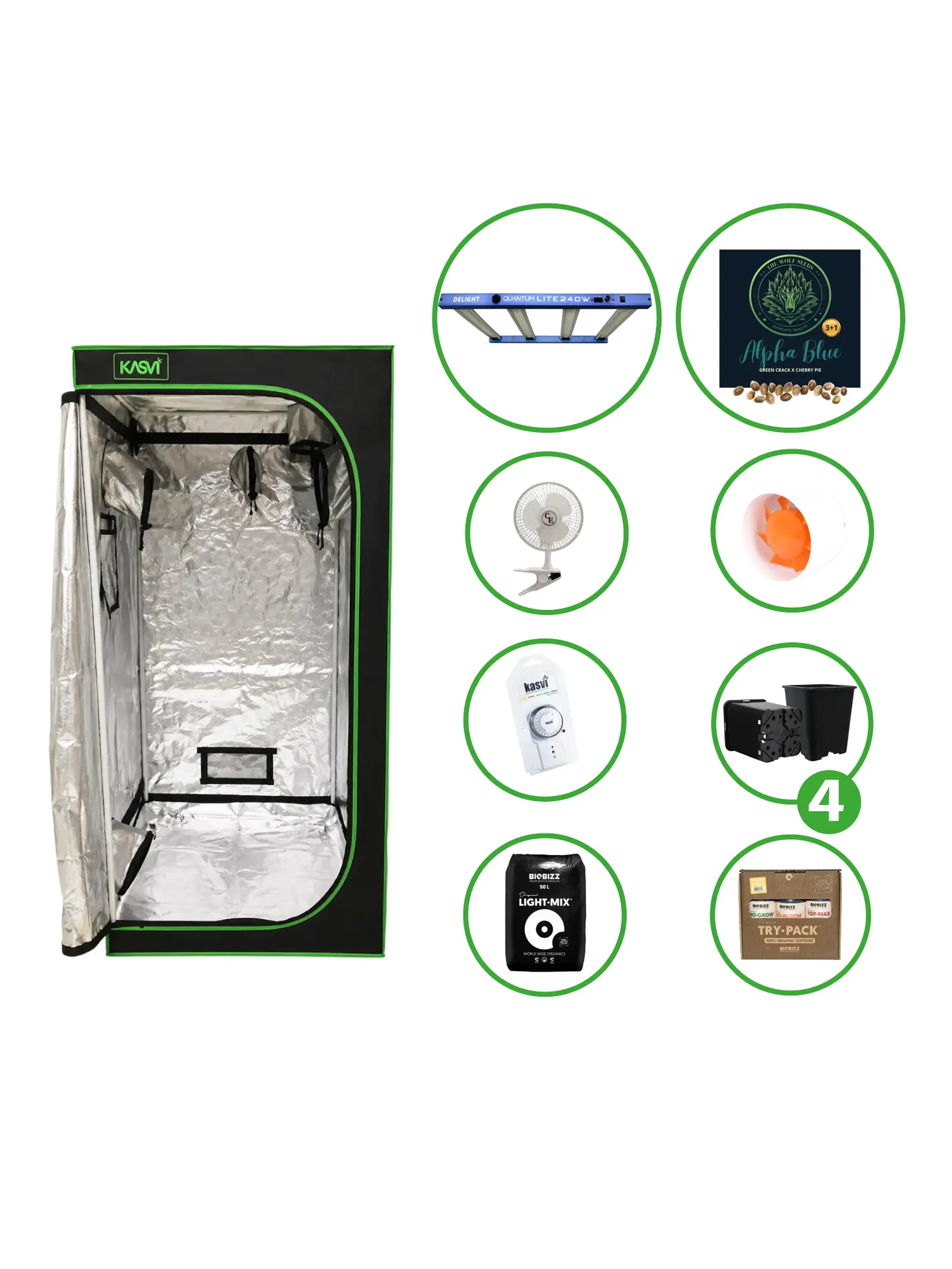 Astro Kit Cultivo 240W 4