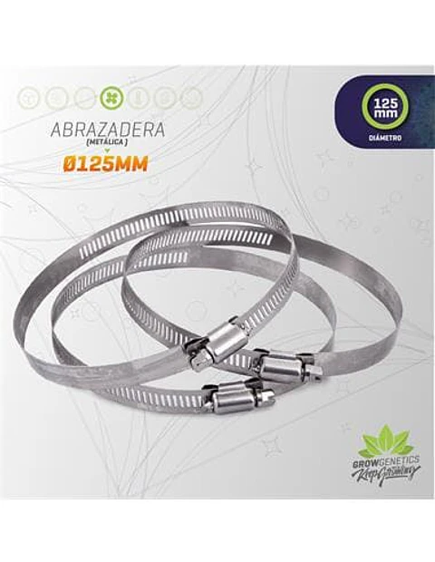 ABRAZADERA METALICA 125MM (105-127) - GROW GENETICS