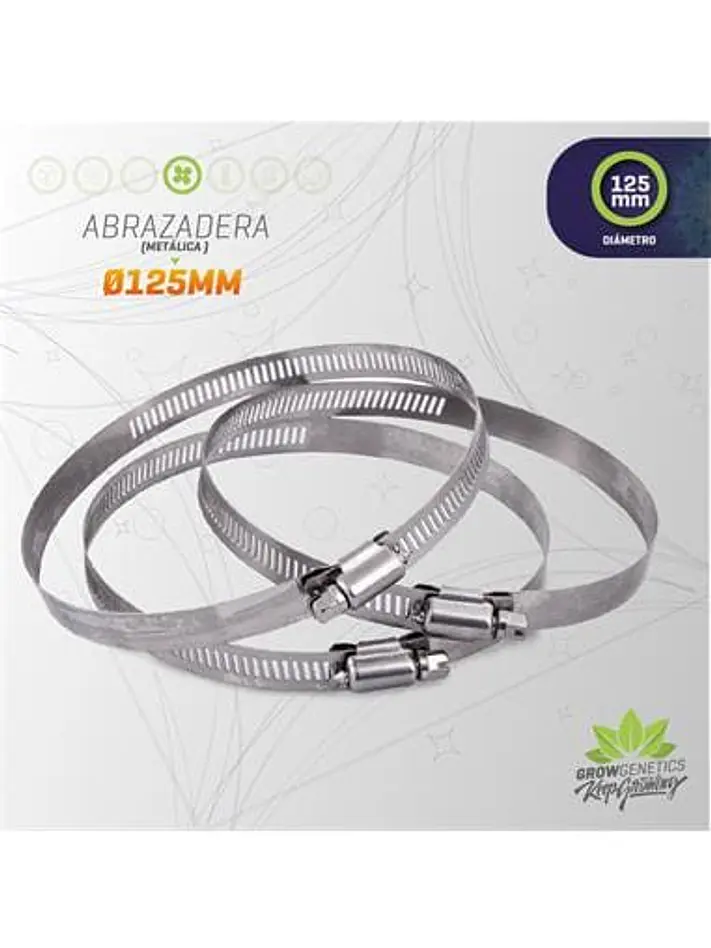 ABRAZADERA METALICA 125MM (105-127) - GROW GENETICS 1