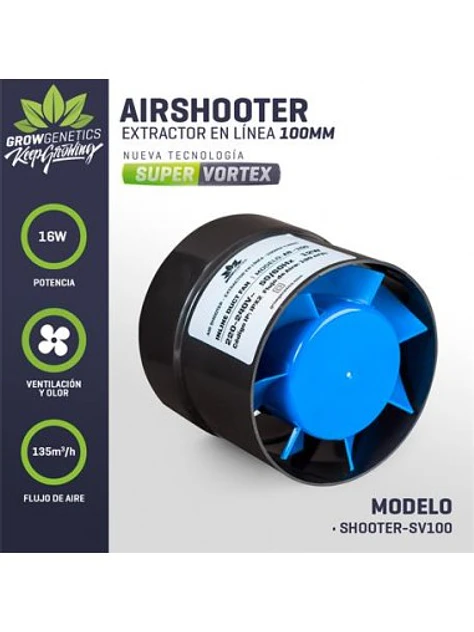 EXTRACTOR EN LINEA 100MM -GROW GENETICS 1