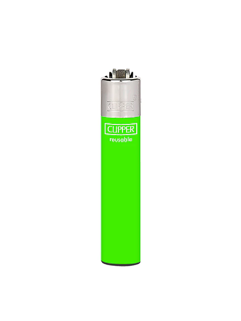 Encendedor Clipper Recargable Slim Solid Fluo – Diseño Surtido (Unidad) 3