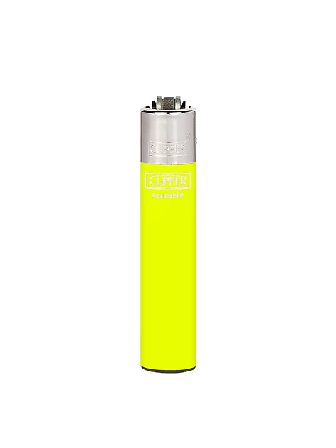 Encendedor Clipper Recargable Slim Solid Fluo – Diseño Surtido (Unidad) 5