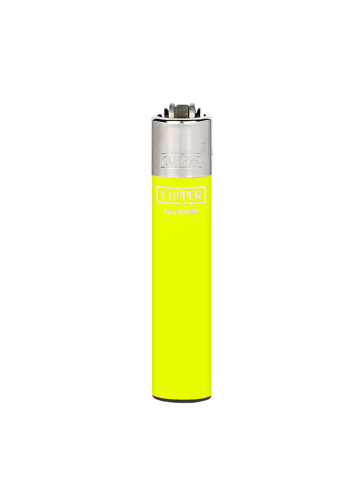Encendedor Clipper Recargable Slim Solid Fluo – Diseño Surtido (Unidad) 5