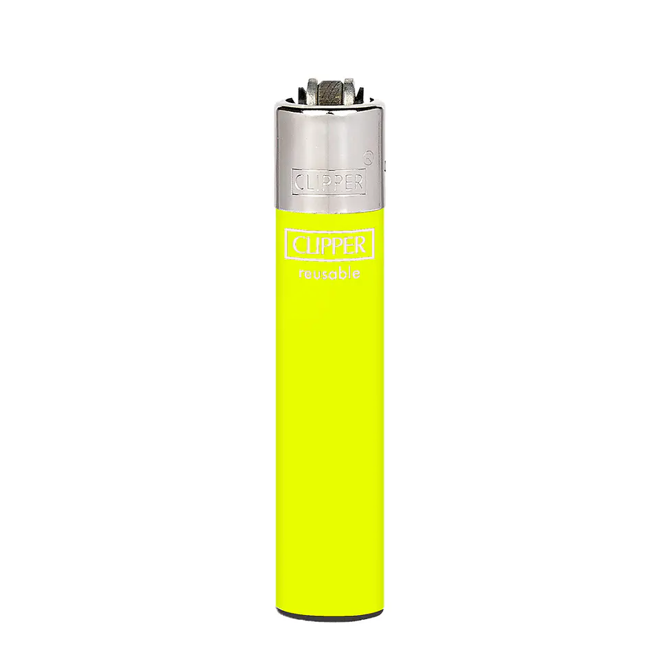 Encendedor Clipper Recargable Slim Solid Fluo – Diseño Surtido (Unidad) 5