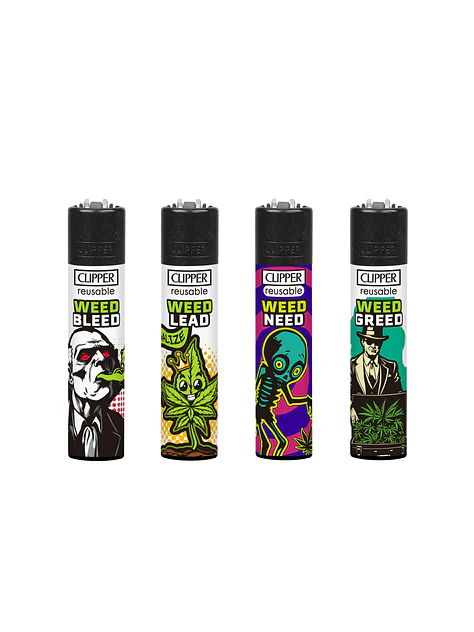 Encendedor Clipper Recargable Weed Rhyme – Diseño Surtido (Unidad) 1