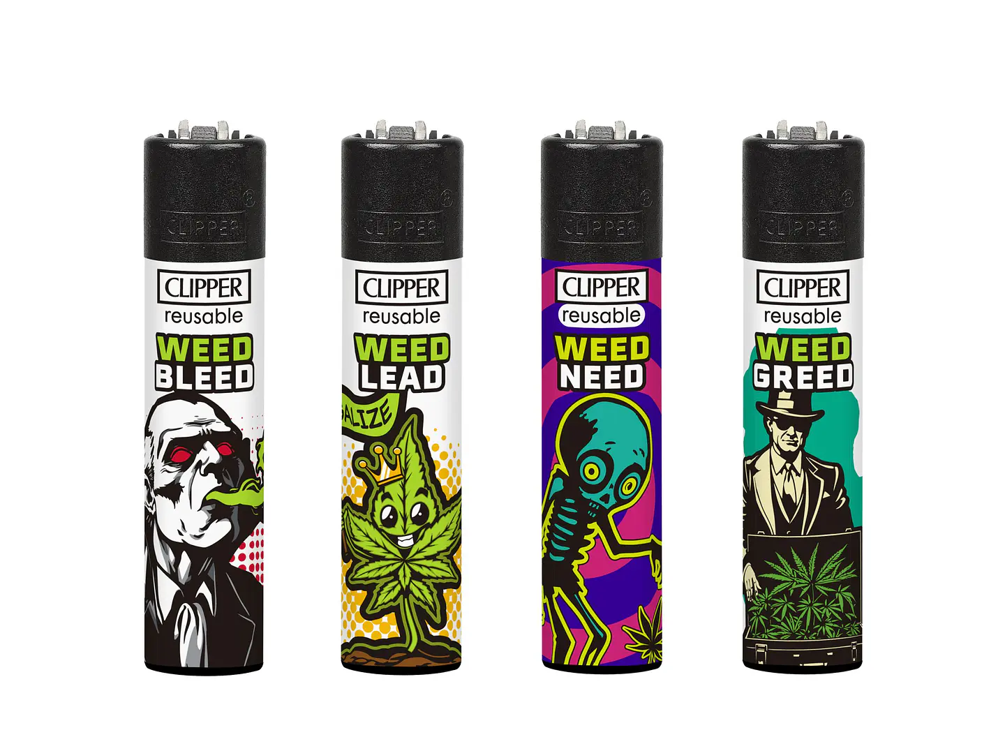 Encendedor Clipper Recargable Weed Rhyme – Diseño Surtido (Unidad) 1