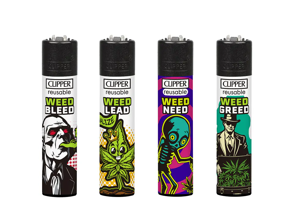 Encendedor Clipper Recargable Weed Rhyme – Diseño Surtido (Unidad) 1