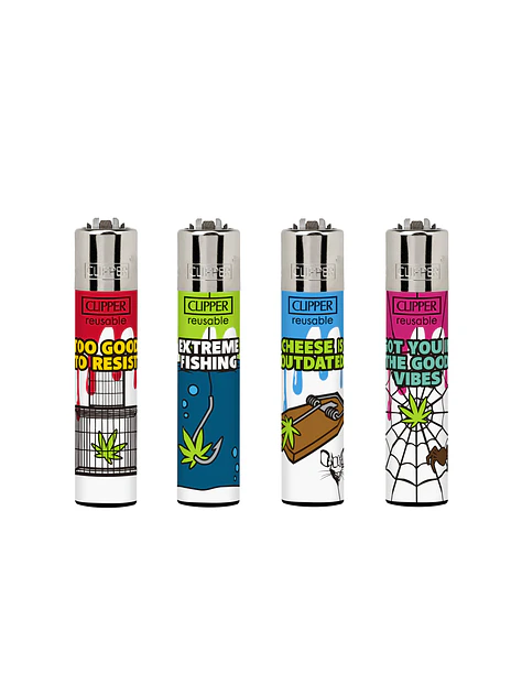 Encendedor Clipper Recargable Green Bait – Diseño Surtido (Unidad) 1