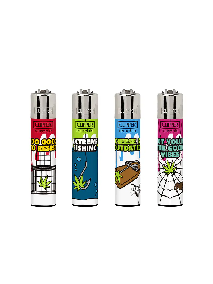 Encendedor Clipper Recargable Green Bait – Diseño Surtido (Unidad) 1