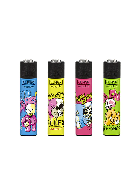Encendedor Clipper Recargable Bear Skulls – Diseño Surtido (Unidad) 1