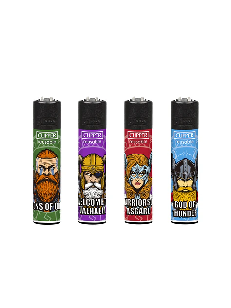 Encendedor Clipper Recargable Kings of Valhala – Diseño Surtido (Unidad) 1