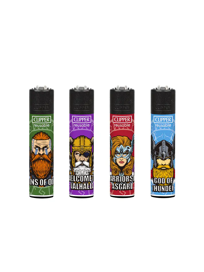 Encendedor Clipper Recargable Kings of Valhala – Diseño Surtido (Unidad) 1