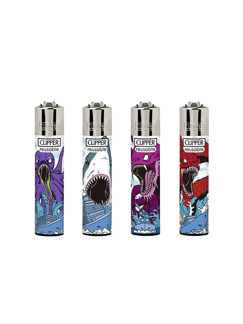 Encendedor Clipper Recargable Sea Monsters – Diseño Surtido (Unidad) 1
