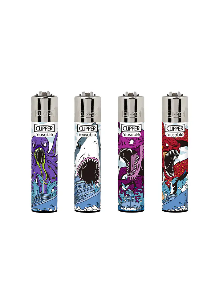 Encendedor Clipper Recargable Sea Monsters – Diseño Surtido (Unidad) 1