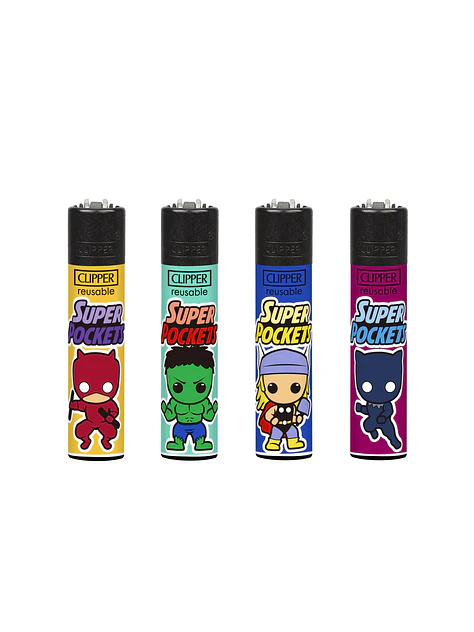 Encendedor Clipper Recargable Super Pockets 2 – Diseño Surtido (Unidad) 1