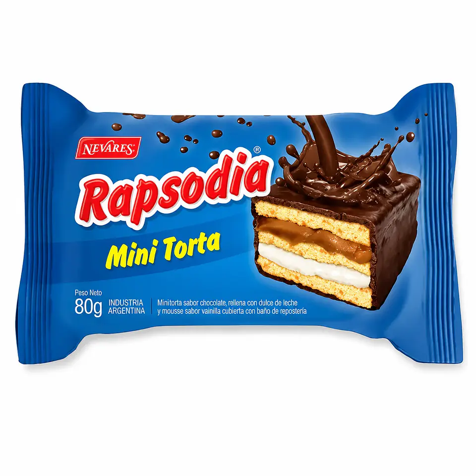 ALFAJOR MINI TORTA RAPSODIA 80G 1