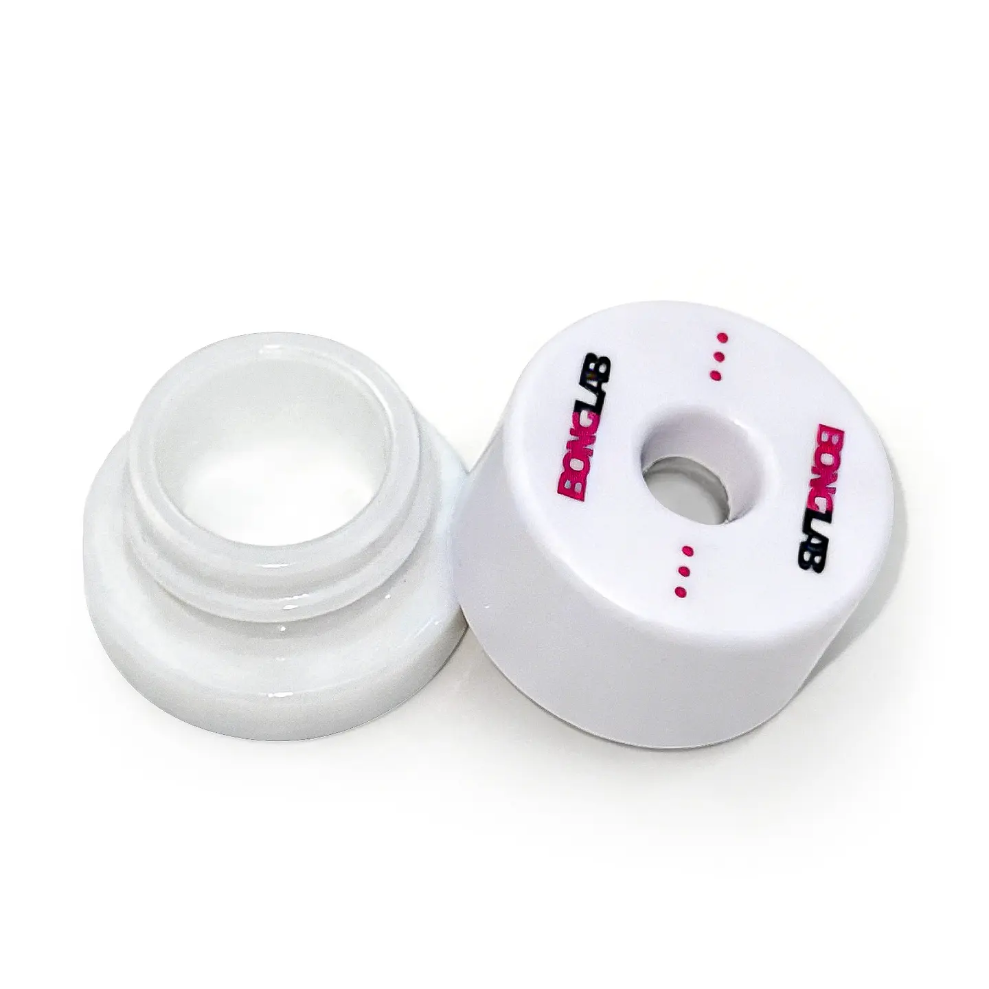 Contenedor al Vacío para Extractos BongLab 4 ml – Vidrio Blanco Redondo 2