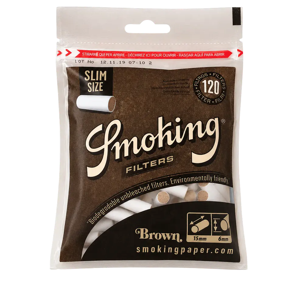 SMOKING FILTRO SLIM BROWN 120 UNI 1