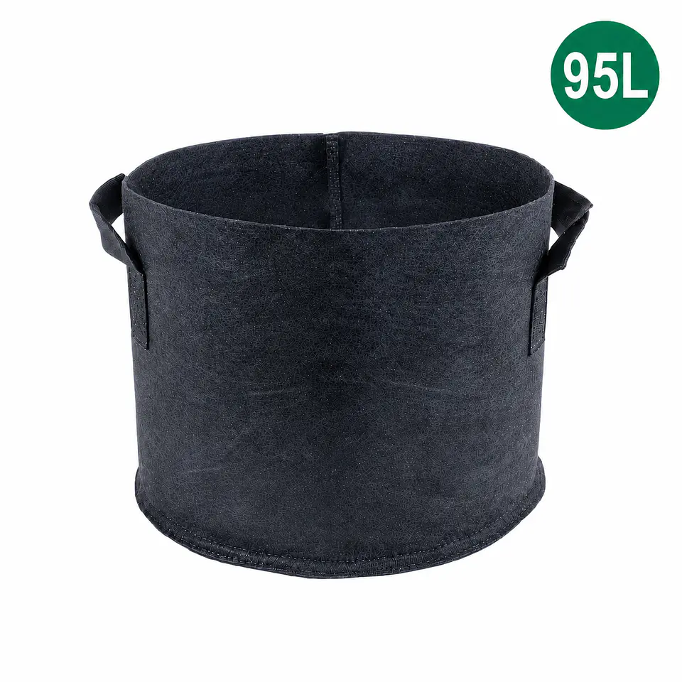 Maceta Textil Negra Kasvi – Tela Transpirable (4 a 95 L) 1