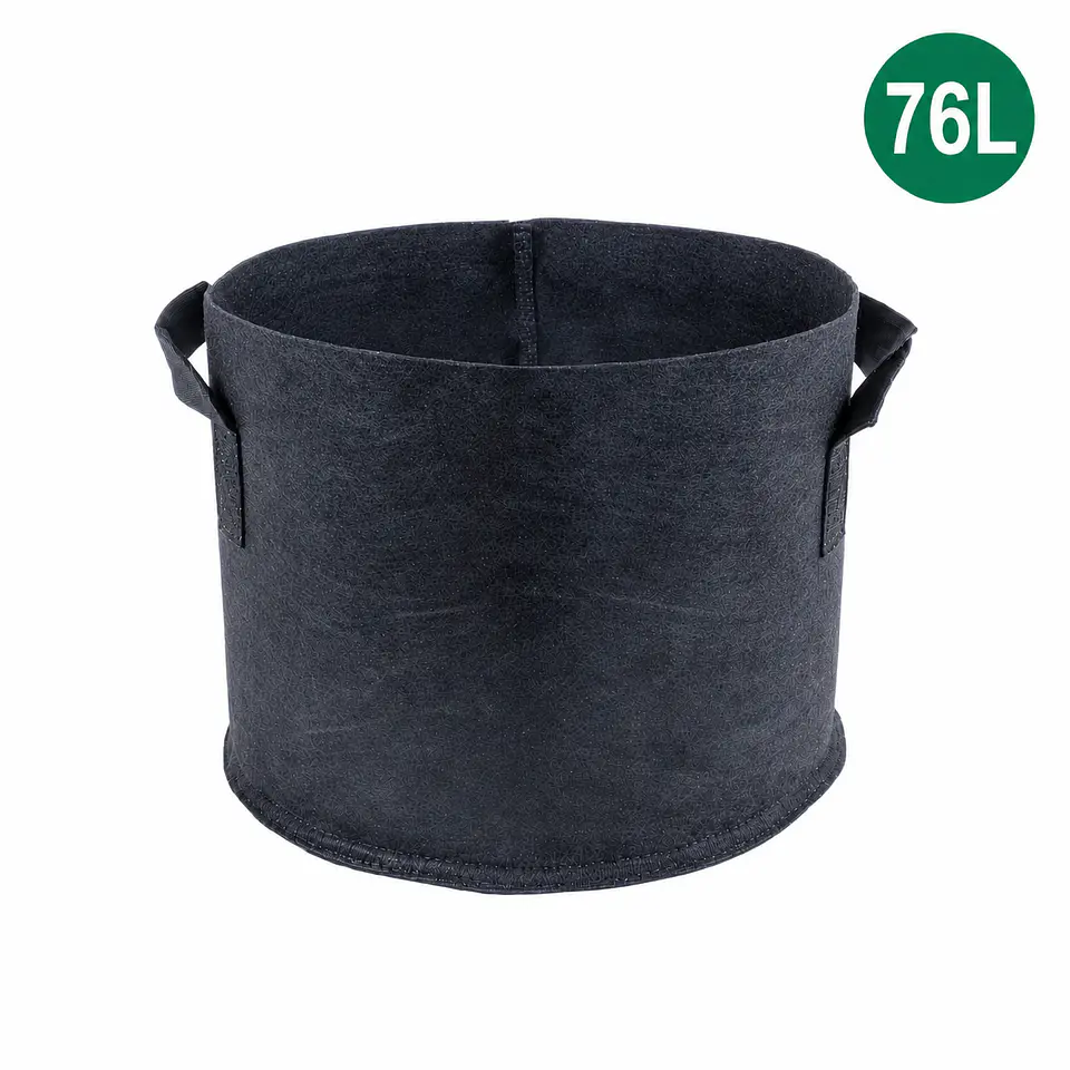 Maceta Textil Negra Kasvi – Tela Transpirable (4 a 95 L) 10