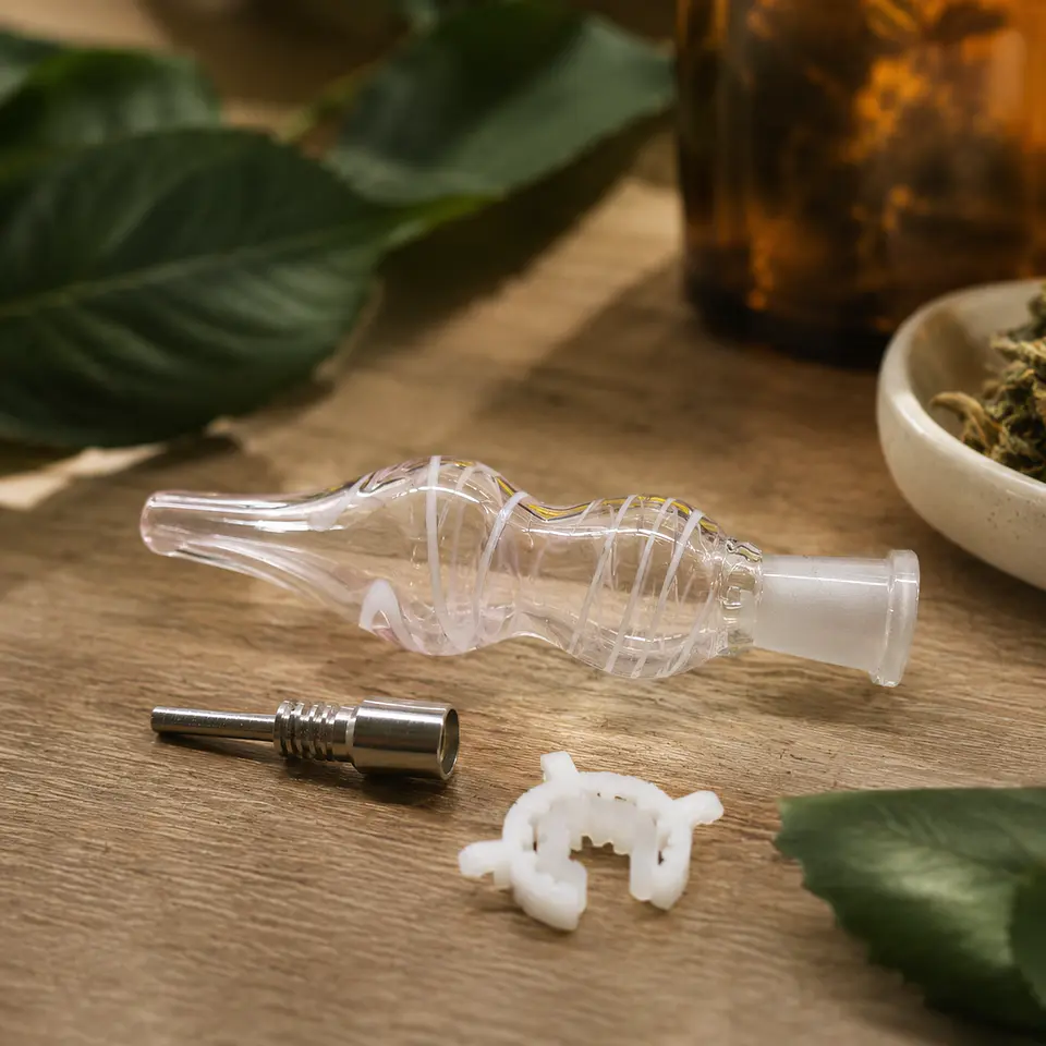 Nectar Collector de Vidrio con Punta de Titanio 9 cm 3