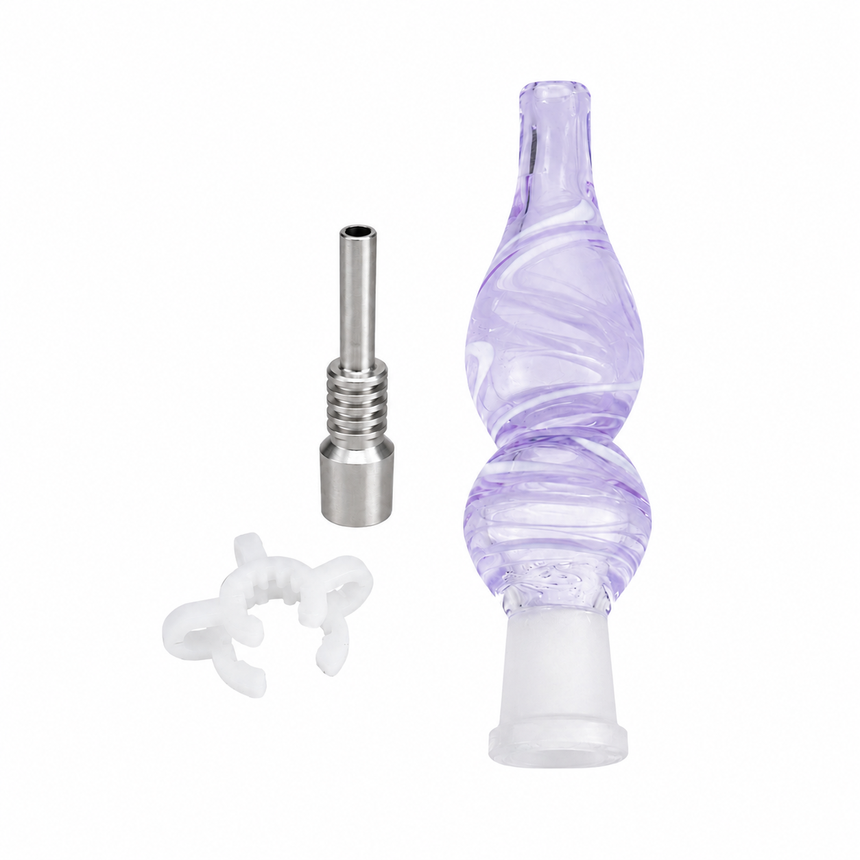 Nectar Collector Vidrio con Punta de Titanio 9 cm – Morado 2