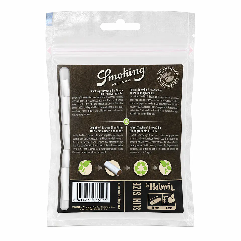 SMOKING FILTRO SLIM BROWN 120 UNI 2