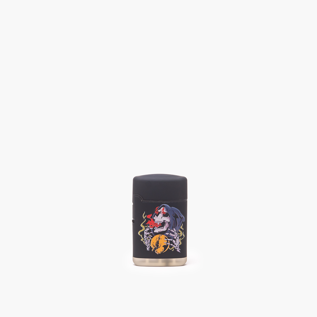 Encendedor Classic Rubber Skull & Roses - Special Blue 4