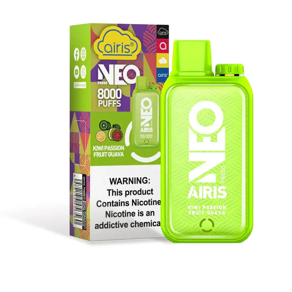 Vaporizador Airis Neo P8000 Kiwi Passion Fruit Guava 5%-Airistech 1