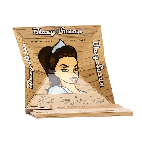 Papelillo Unbleached King Size Slim Deluxe Kit (Unidad / Display 20U) -Blazy Susan