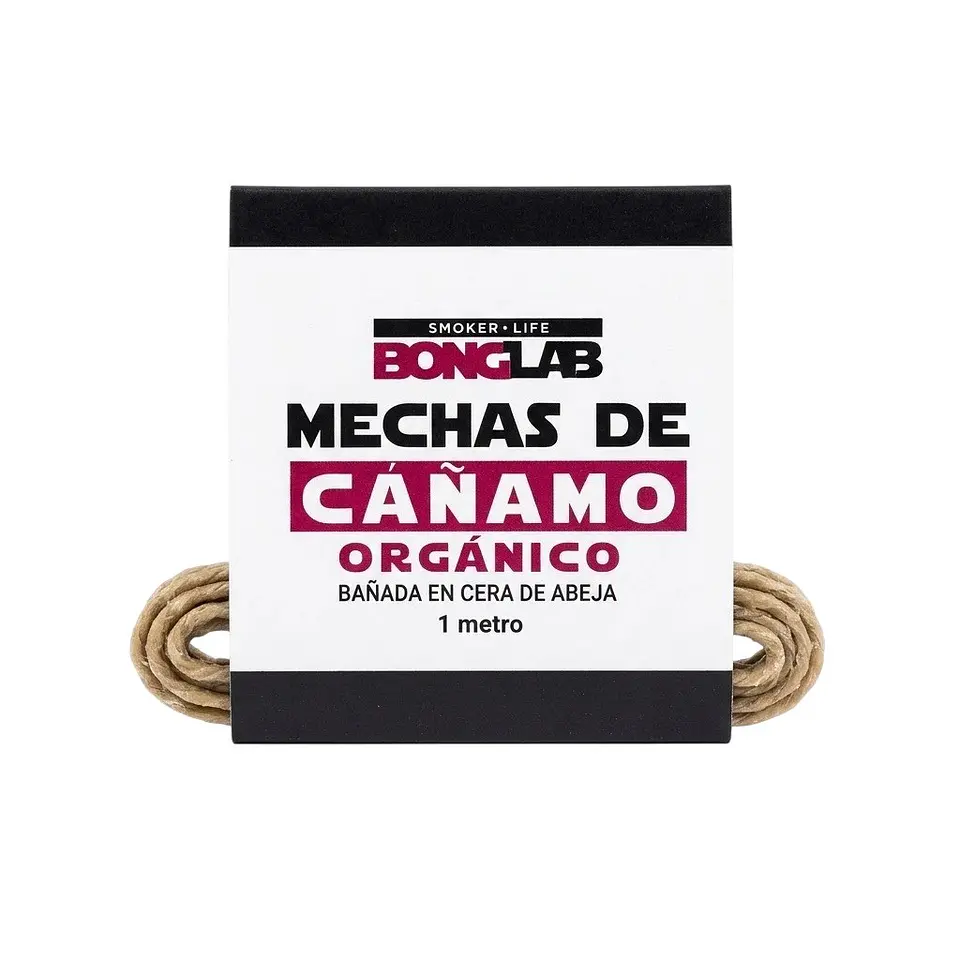Mecha de Cáñamo Orgánico y Cera de Abejas (1 / 25 / 50 / 100 Mt) -Bonglab 4