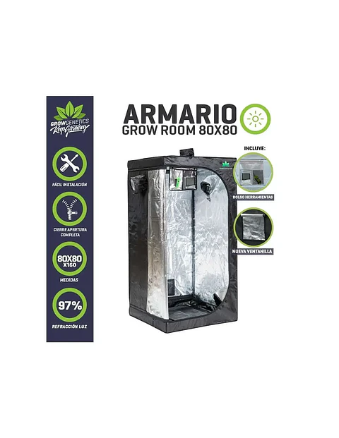 Carpa De Cultivo (100X100X200/80X80X160)-Grow Genetics