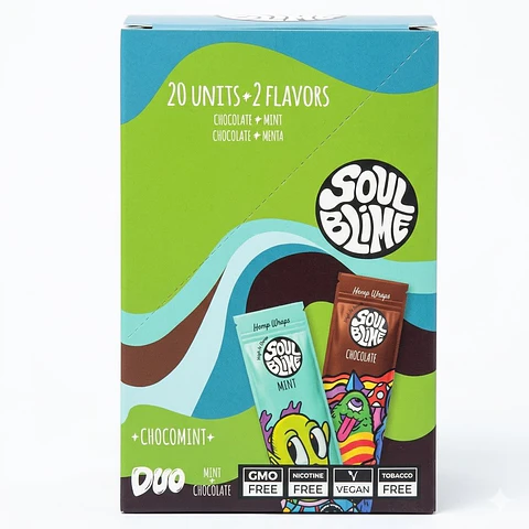 Blunt Hemp Wraps Duo Display 20U (Sabor a elección) -Soulblime