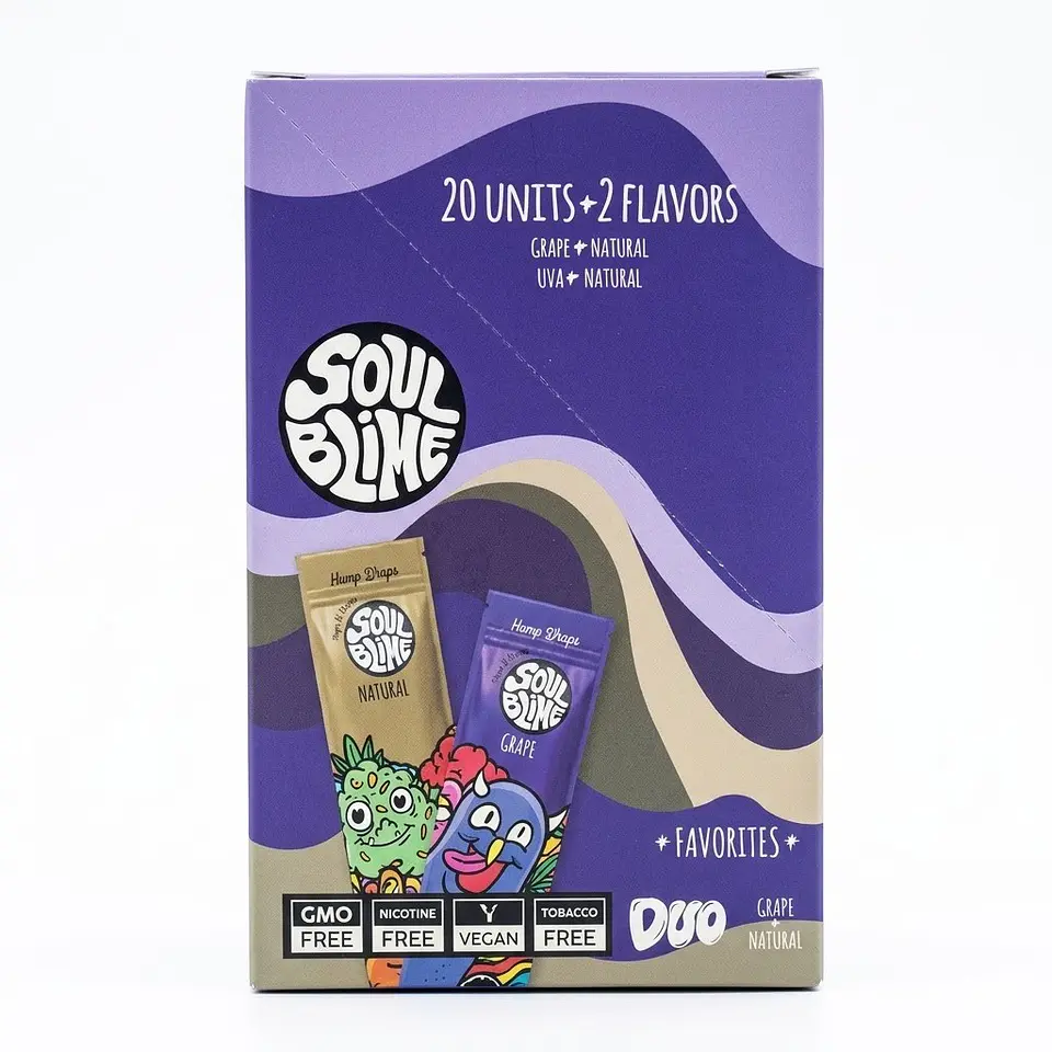 Blunt Hemp Wraps Duo Display 20U (Sabor a elección) -Soulblime 3