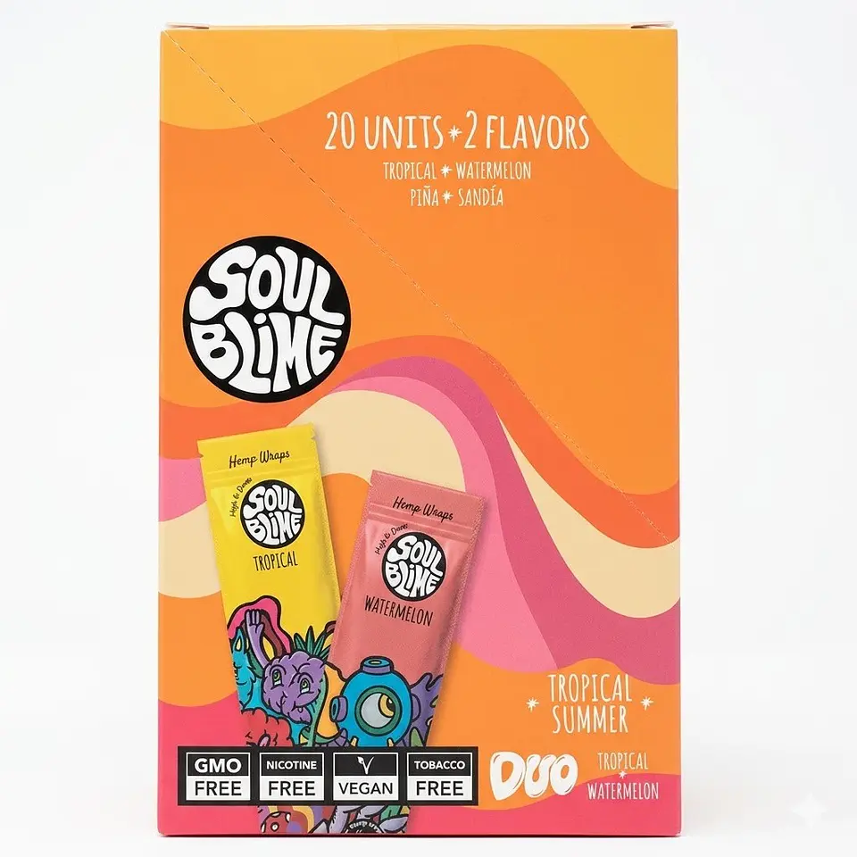 Blunt Hemp Wraps Duo Display 20U (Sabor a elección) -Soulblime 6