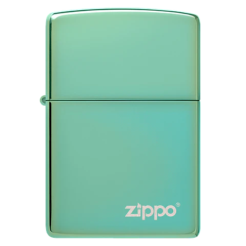 Encendedor High Polish Green Lasered -Zippo