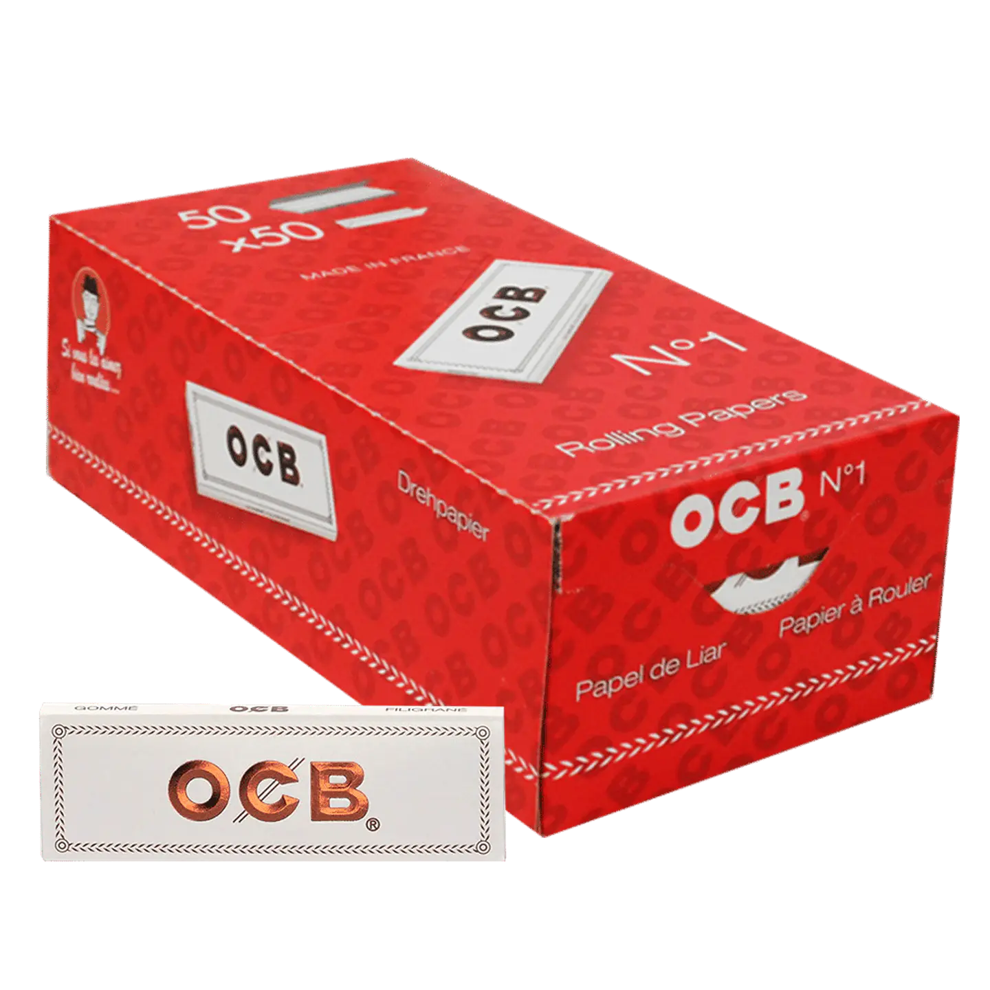 Papelillos OCB Nº1 Corto Display 50U (Tipo a elección) -OCB 1