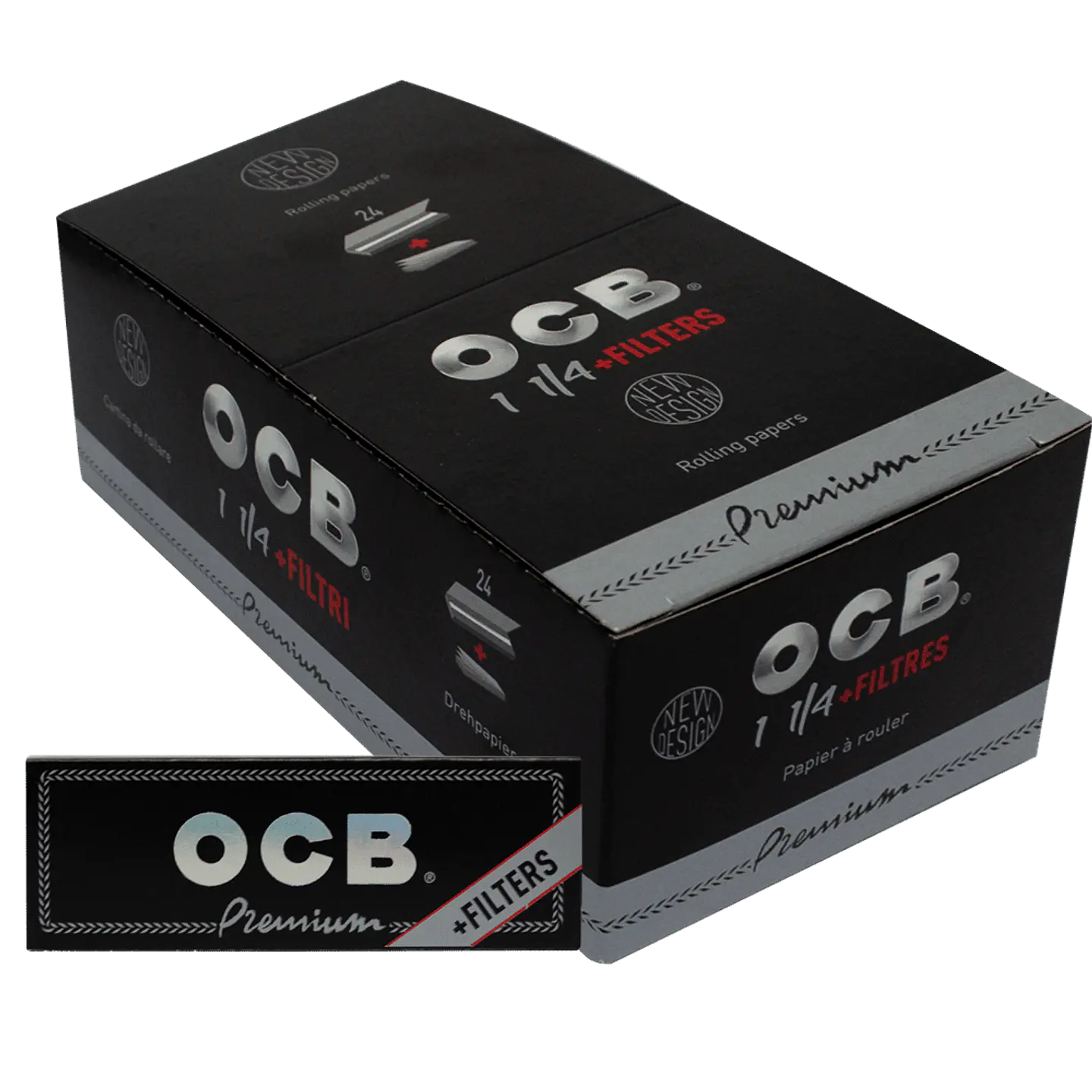 Papelillo Premium + Tips Display 24U 1 1/4 -OCB 1